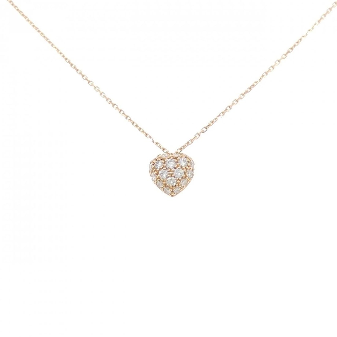 CARTIER HEART NECKLACE: Cartier Heart Necklace Brand: Cartier Type: Necklace Material: 750 Pink Gold, Main Stone/Creation Natural Color: Pink Gold Size: ActualSize Pendant top H x W: 8.7mmx8.6mm Chain Max. W: 1.0mm Acce