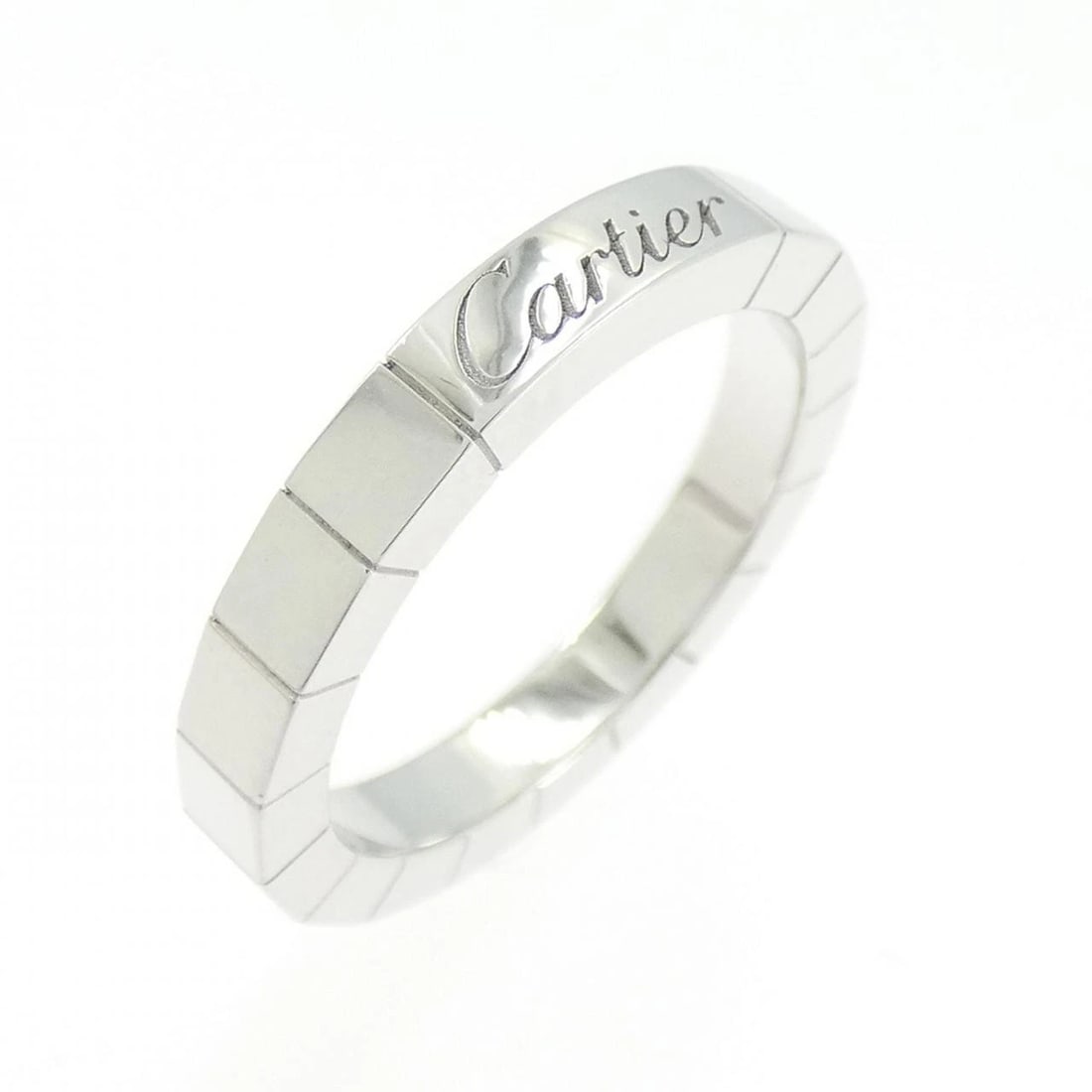 CARTIER LANIERES RING: Cartier Lanieres Ring Brand: Cartier Type: Ring Material: 750 White Gold, Color: White Gold Size: 4.5-5 US Accessories: None Accessories Notice: When purchasing pre-owned goods, please refer