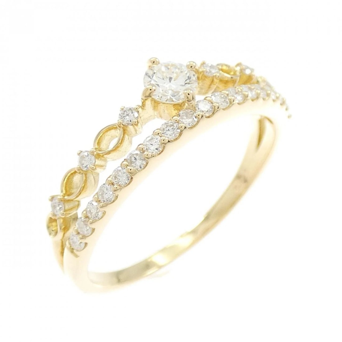 K18YG DIAMOND RING: K18YG Diamond Ring Brand: Unbranded Type: Ring Material: K18 Yellow Gold, Main Stone/Creation Natural Color: Yellow Gold Size: 7.5-8 ( US size) Accessories: None Accessories Notice: When