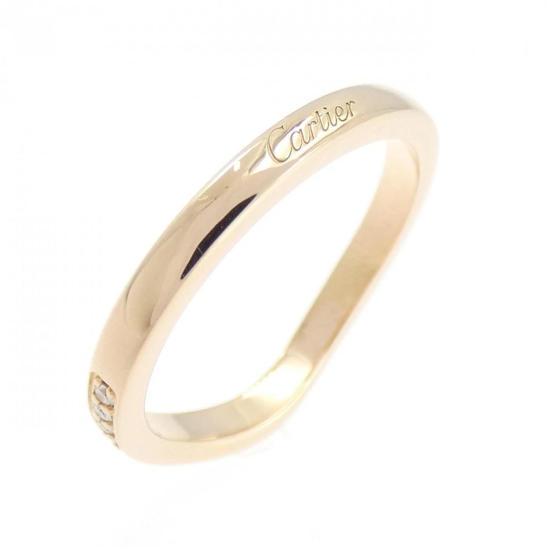CARTIER BALLERINA RING: Cartier ballerina Ring Brand: Cartier Type: Ring Material: 750 Pink Gold, Main Stone/Creation Natural Color: Pink Gold Size: 4.5-5 (US size) Accessories: None Accessories Notice: When