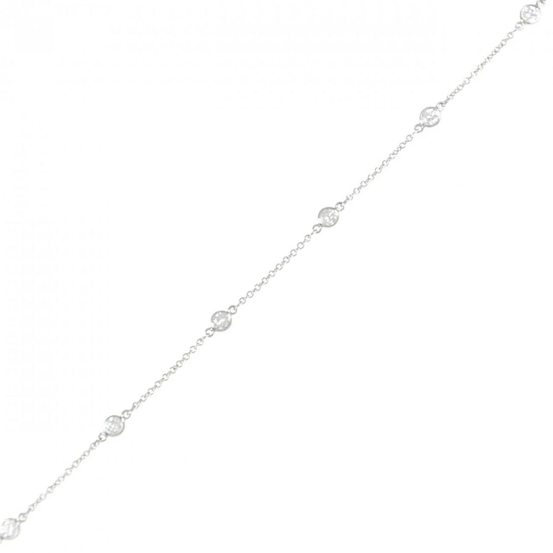 TIFFANY & CO. BY THE YARD 6P BRACELET: Tiffany & Co. By the Yard 6P Bracelet Brand: Tiffany Type: Bracelet Material: Platinum 950, Main Stone/Creation Natural Color: Platinum Size: ActualSize Diameter: 3.1mm Size18cm Accessories: