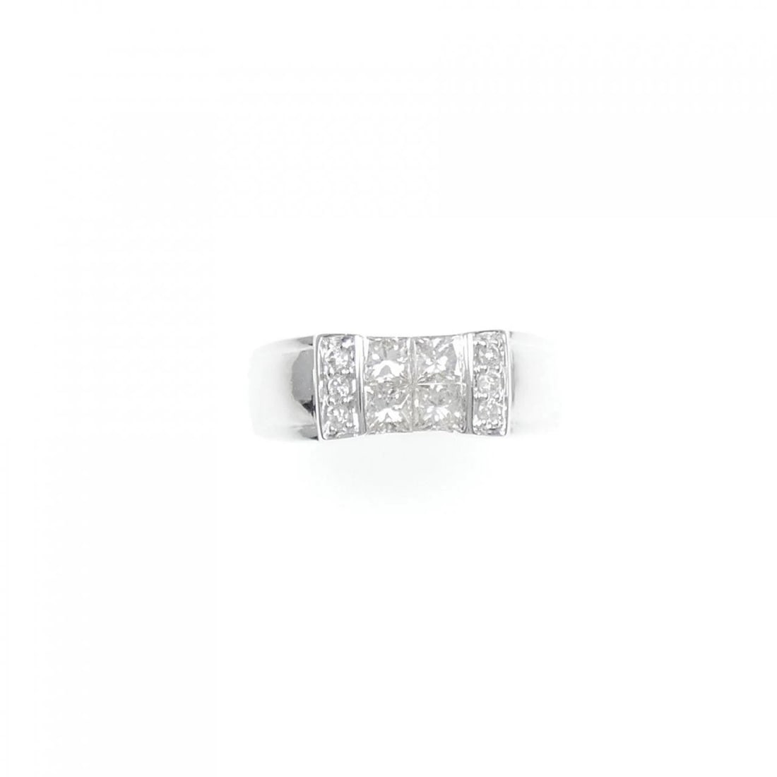 K18WG DIAMOND RING - 2