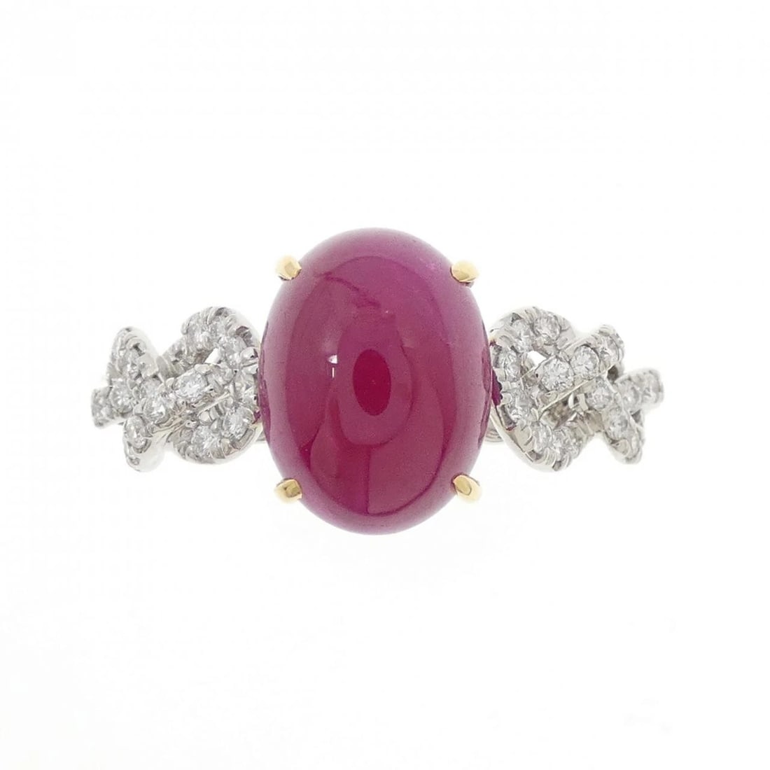 PT950 K18YG RUBY RING - 2