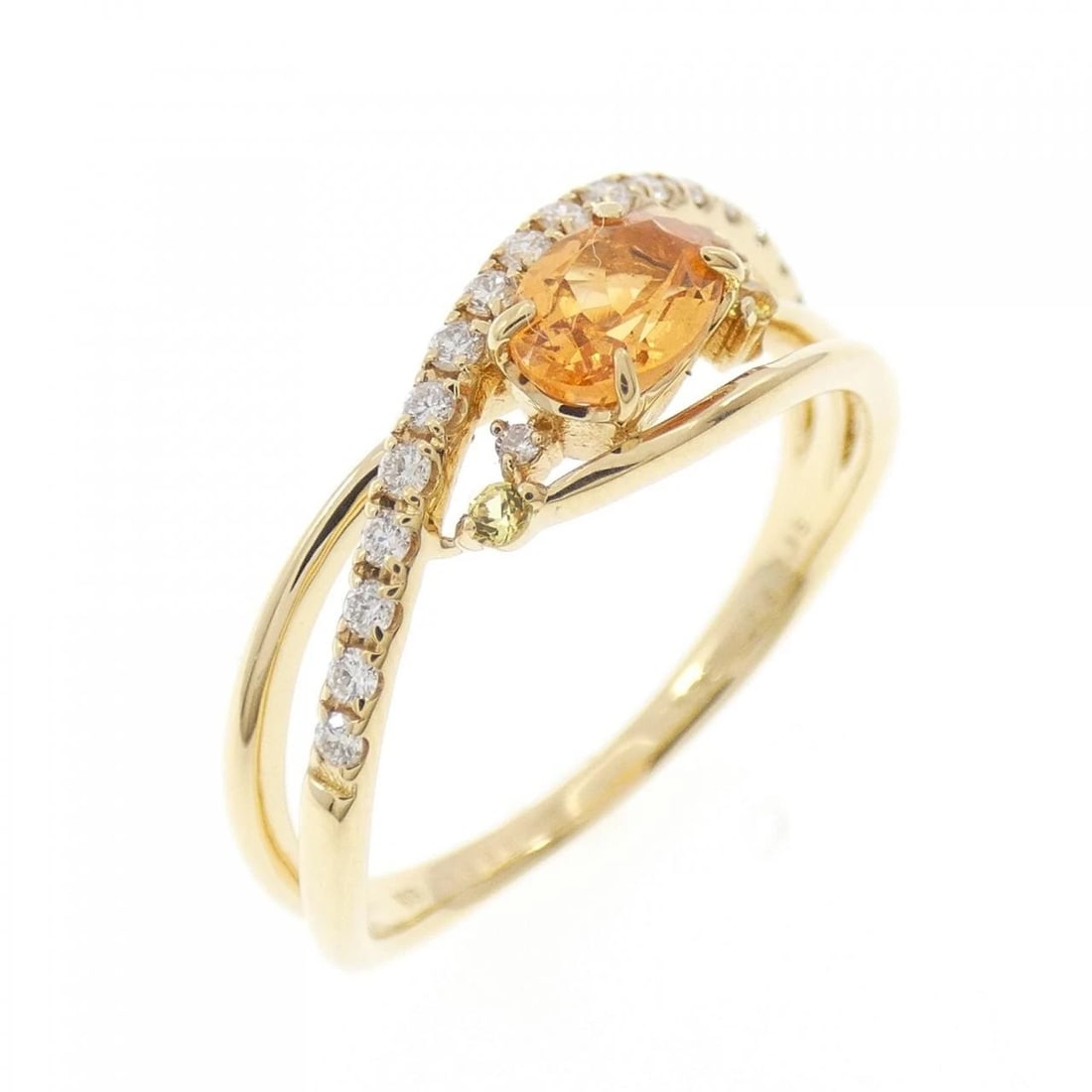 K18YG GARNET RING: K18YG Garnet Ring Brand: Unbranded Type: Ring Material: K18 Yellow Gold, Main Stone/Creation Garnet Color: Yellow Gold Size: 8 US Accessories: None Accessories Notice: When purchasing pre-