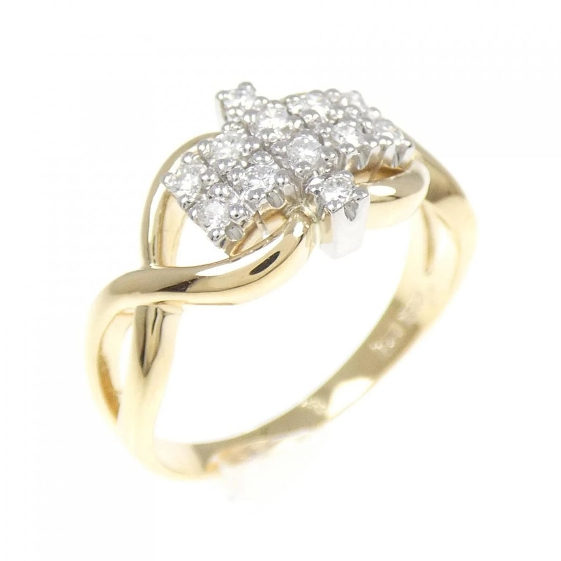 K18YG PT DIAMOND RING: K18YG PT Diamond Ring Brand: Unbranded Type: Ring Material: K18 Yellow Gold Platinum, Main Stone/Creation natural Color: Yellow Gold Size: 6.5 US Accessories: None Accessories Notice: When