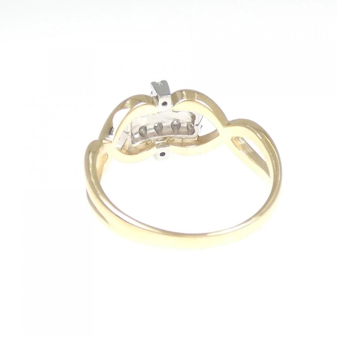 K18YG PT DIAMOND RING - 3