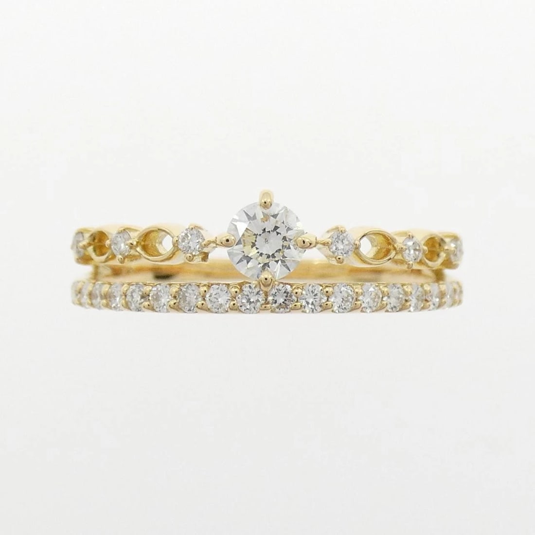 K18YG DIAMOND RING - 2