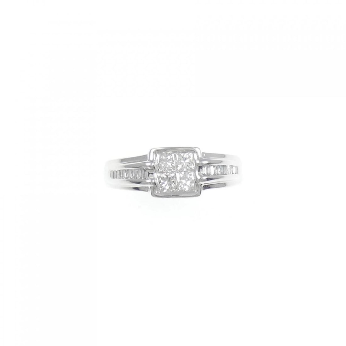 K18WG DIAMOND RING - 2