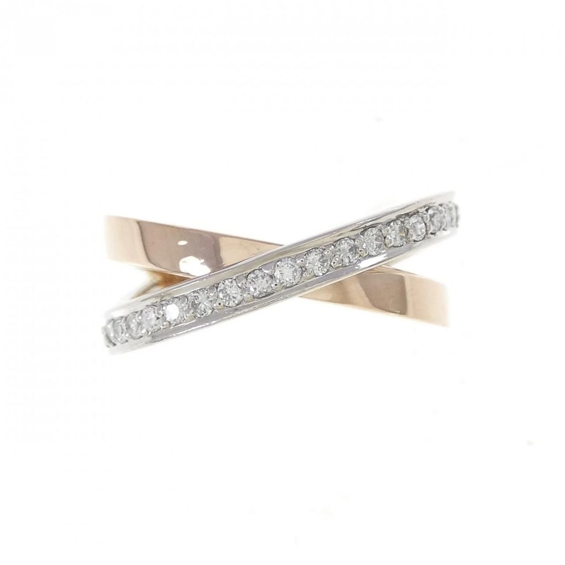 VENDOME DIAMOND RING: VENDOME Diamond Ring Brand: VENDOME Type: Ring Material: K18 Pink Gold Platinum 900, Main Stone/Creation Natural Color: Pink Gold Size: 5.5 -6 (US size) Accessories: None Accessories Notic