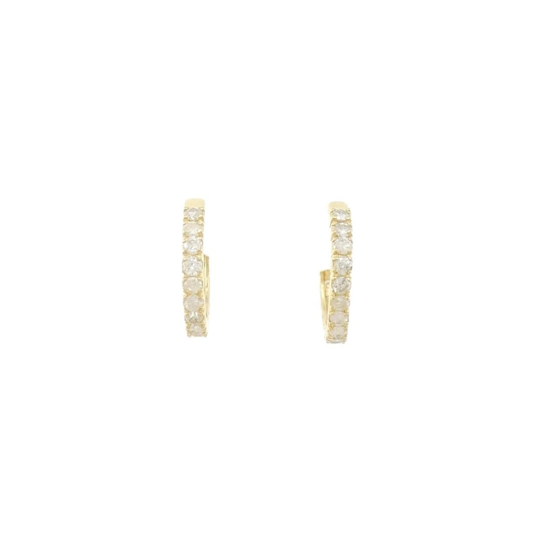 K18YG DIAMOND EARRINGS: K18YG Diamond Earrings Brand: Unbranded Type: Earrings Material: K18 Yellow Gold, Main Stone/Creation Natural Color: YG Size: ActualSize HxW: 16.2mmx2.3mm Accessories: None Accessories