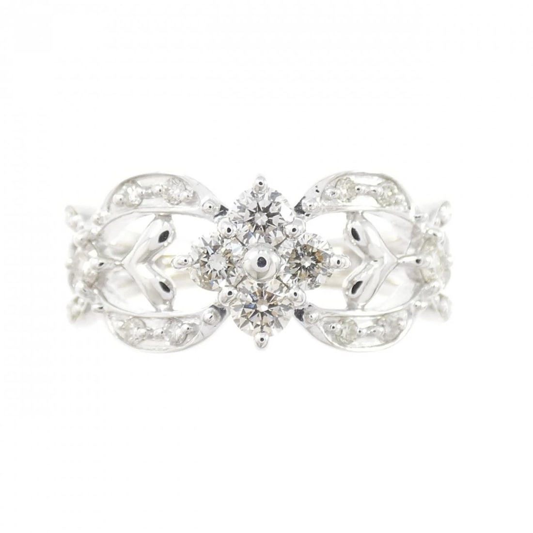 K18WG DIAMOND RING - 2