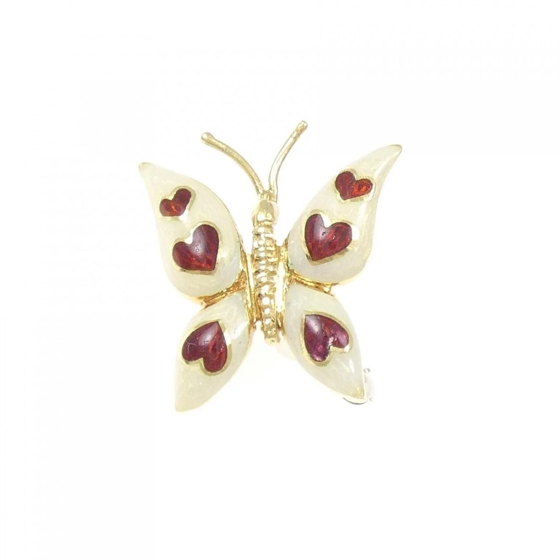 TIFFANY & CO. ENAMEL BROOCH: Tiffany & Co. Enamel Brooch Brand: Tiffany Type: Brooch Material: 18K Yellow Gold, Color: yellow gold Size: ActualSize HxW: 19.5mmx18.2mm Accessories: None Accessories Notice: When purchasing