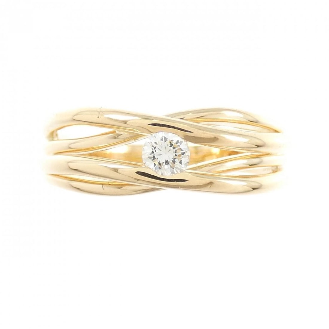K18YG DIAMOND RING: K18YG Diamond Ring Brand: Unbranded Type: Ring Material: K18 Yellow Gold, Main Stone/Creation Natural Color: YG Size: 7.5-8 US Accessories: None Accessories Notice: When purchasing pre-owned