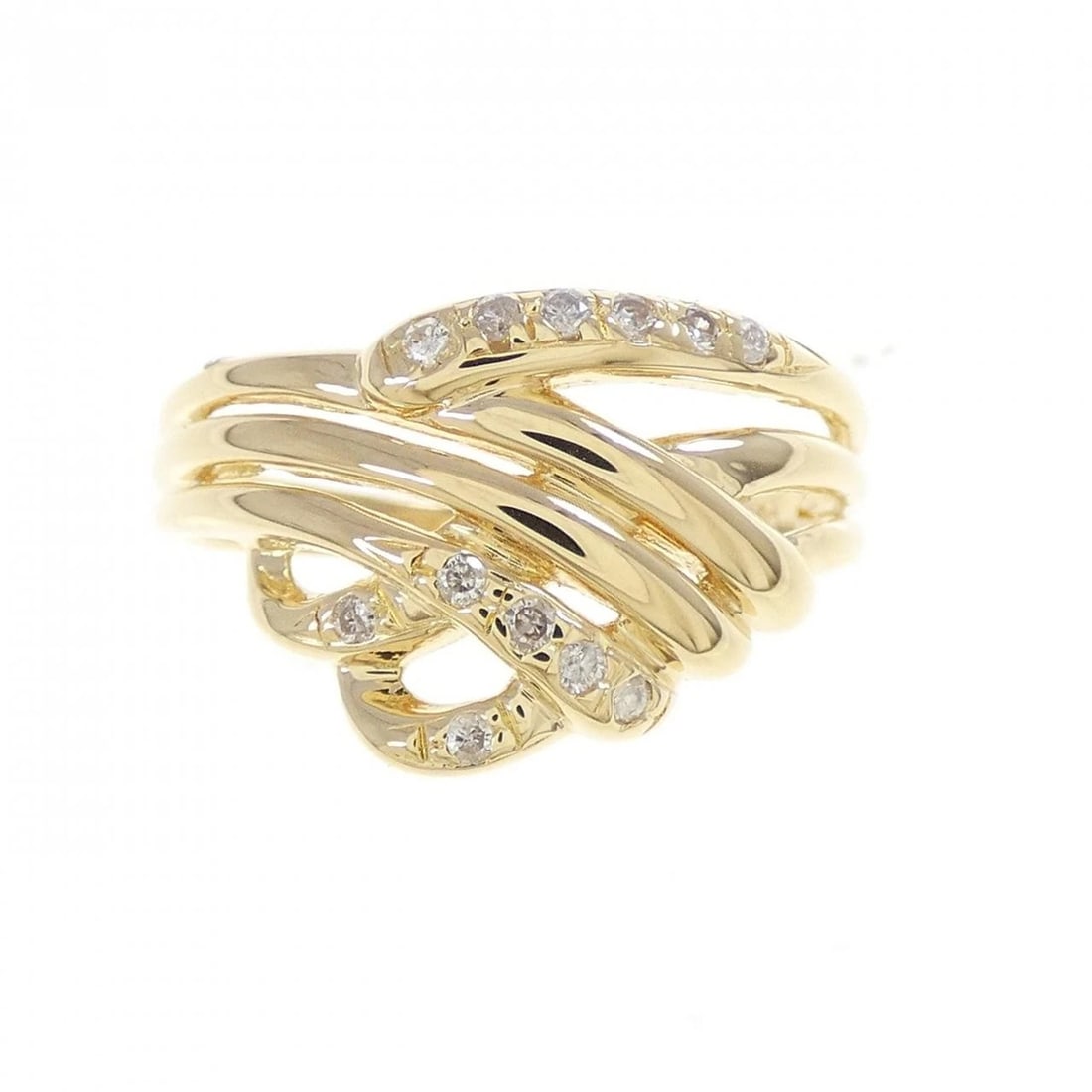 K18YG DIAMOND RING: K18YG Diamond Ring Brand: Unbranded Type: Ring Material: K18 Yellow Gold, Main Stone/Creation Natural Color: Yellow Gold Size: 4.5-5 ( US size) Accessories: None Accessories Notice: When p