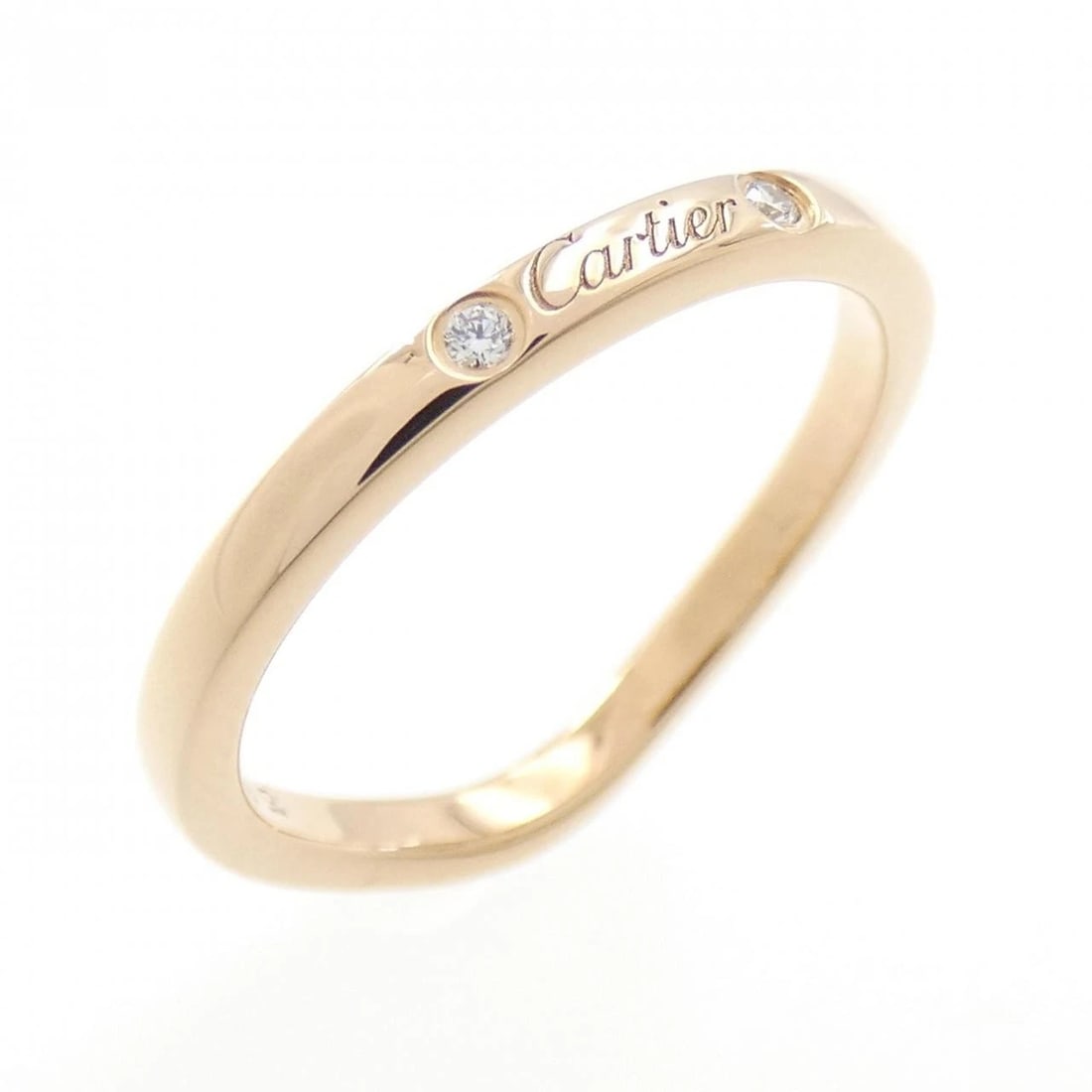 CARTIER BALLERINA 3P RING: Cartier Ballerina 3P Ring Brand: Cartier Type: Ring Material: 750 Pink Gold, Main Stone/Creation Natural Color: Pink Gold Size: 5 (US size) Accessories: None Accessories Notice: When purch