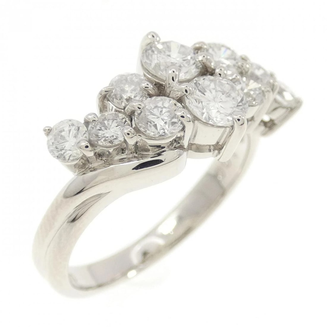 PT900 DIAMOND RING: PT900 Diamond Ring Brand: Unbranded Type: Ring Material: Platinum 900 Platinum, Main Stone/Creation Natural Color: White Gold Size: 5-5.5 US Accessories: None Accessories Notice: When purc