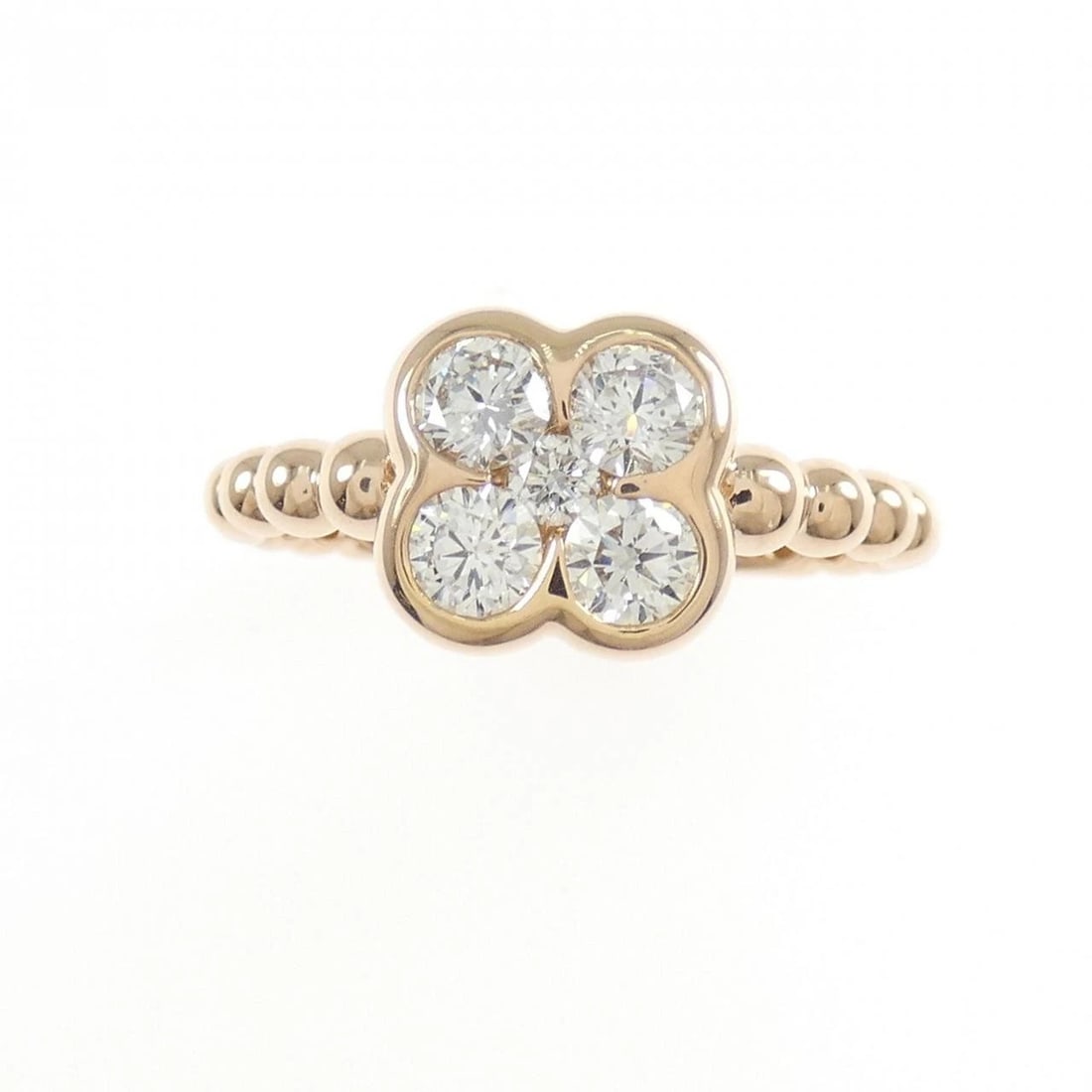 K18PG FLOWER DIAMOND RING - 2