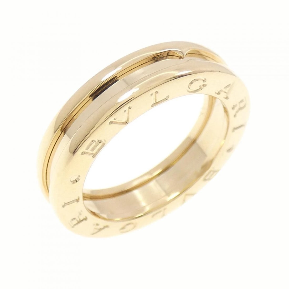 BVLGARI B.ZERO1 1 BAND RING: BVLGARI B.zero1 1 Band Ring Brand: BVLGARI Type: Ring Material: 750 Yellow Gold, Color: Yellow Gold Size: 5.5 US Accessories: None Accessories Notice: When purchasing pre-owned goods, plea