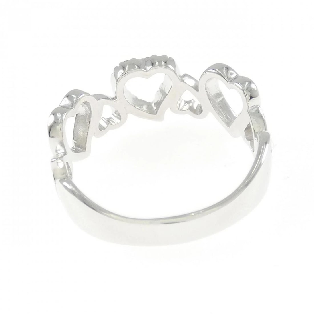 K18WG HEART DIAMOND RING - 3