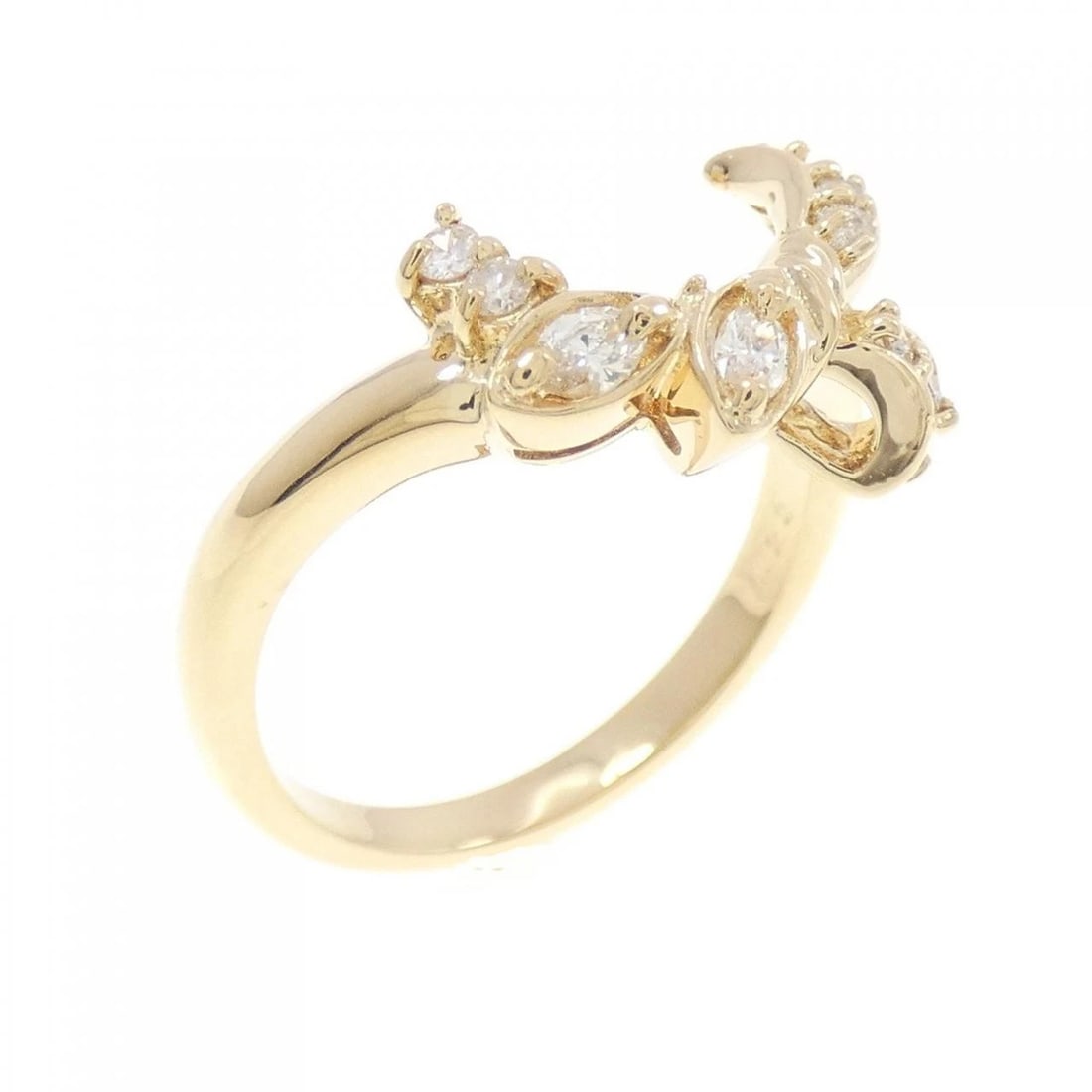 K18YG DIAMOND RING: K18YG Diamond Ring Brand: Unbranded Type: Ring Material: K18 Yellow Gold, Main Stone/Creation natural Color: Yellow Gold Size: 5-5.5 US Accessories: None Accessories Notice: When purchasing