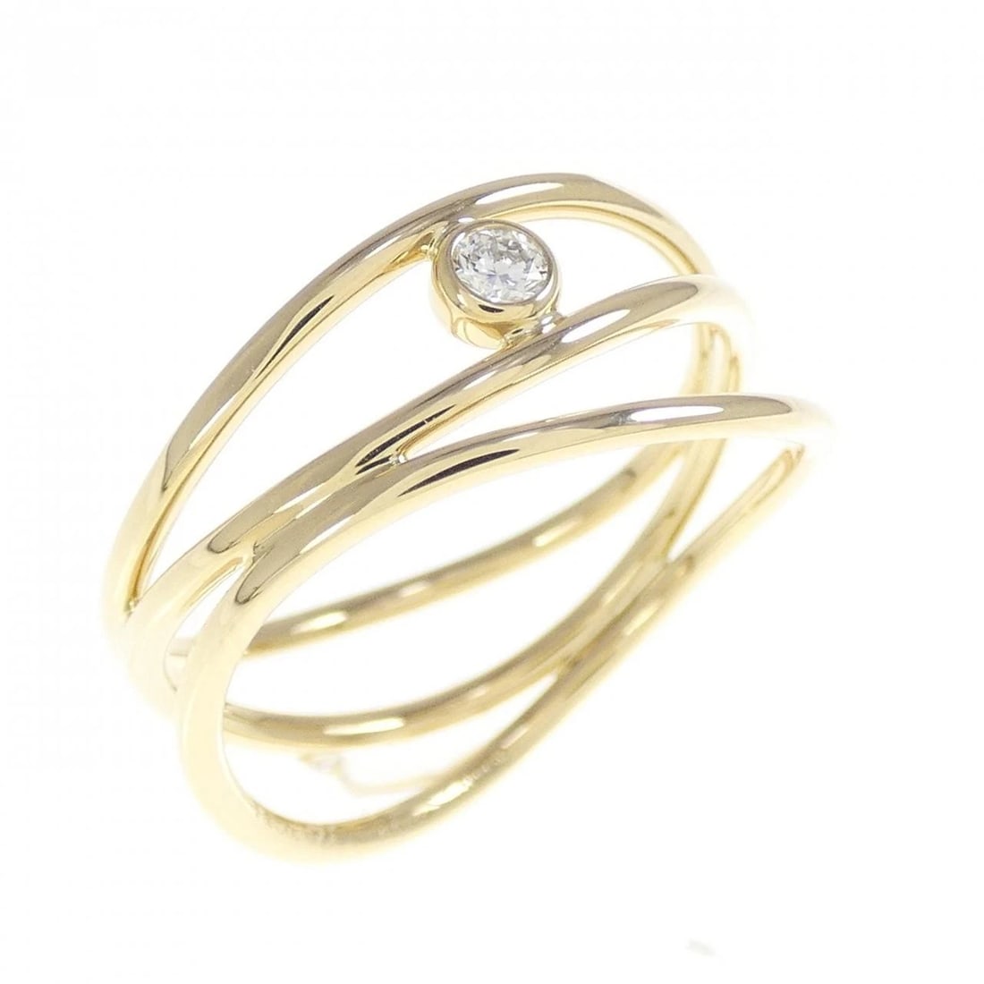 TIFFANY WAVE 3 ROW RING: Tiffany Wave 3 Row Ring Brand: Tiffany Type: Ring Material: 750 Yellow Gold, Main Stone/Creation Natural Color: yellow gold Size: 6.5 (US size) Accessories: None Accessories Notice: When p