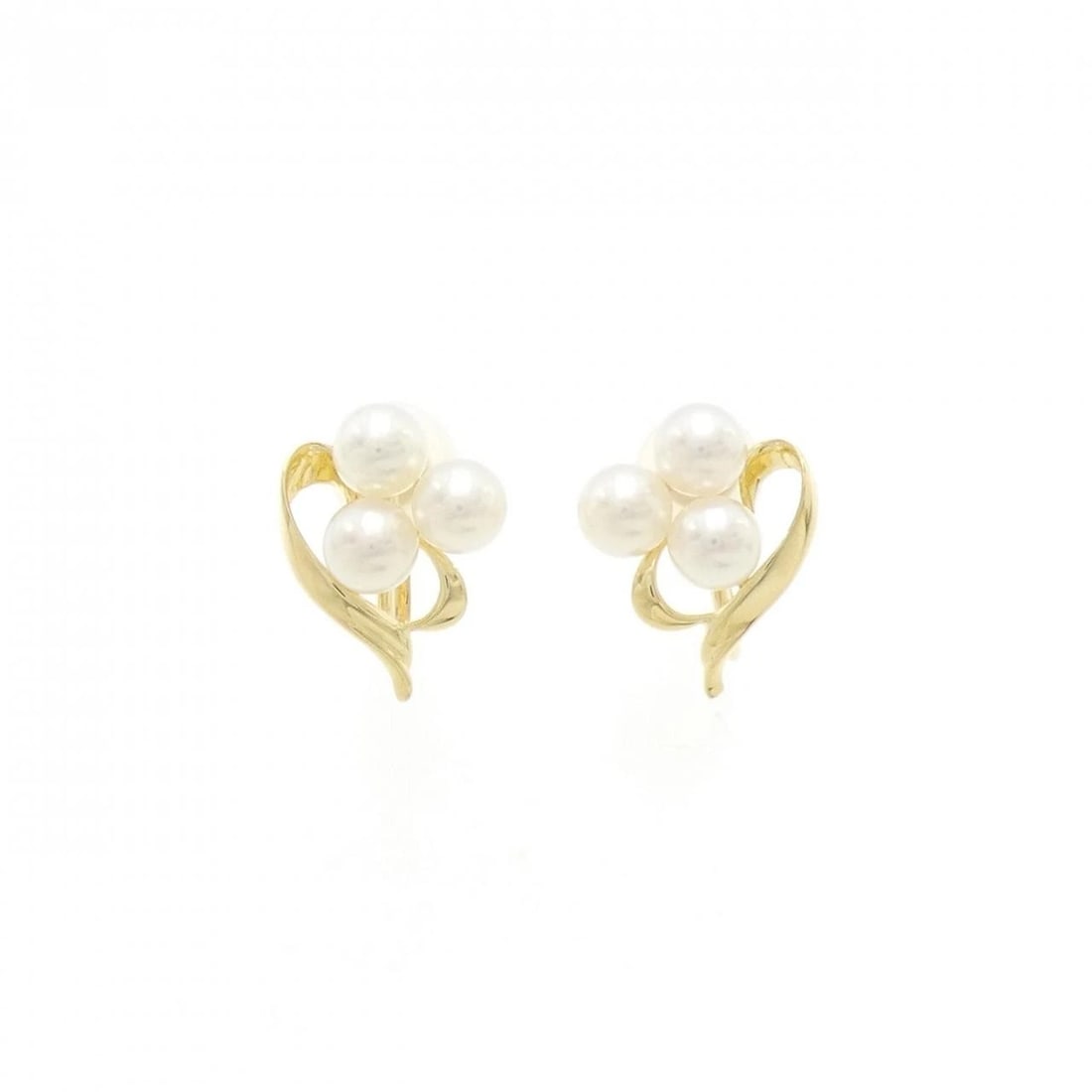 MIKIMOTO AKOYA PEARL EARRINGS: MIKIMOTO Akoya Pearl Earrings Brand: MIKIMOTO Type: Earrings Material: K18 Yellow Gold, Main Stone/Creation Akoya Pearl Color: Yellow Gold Size: ActualSize HxW: 16.6mmx13.4mm Accessories:
