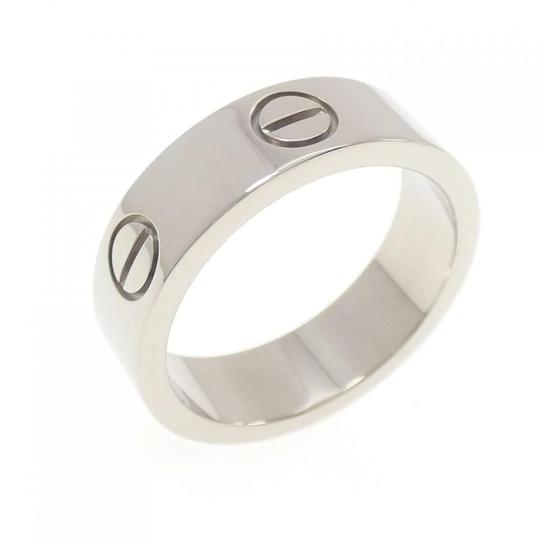 CARTIER LOVE RING: Cartier Love Ring Brand: Cartier Type: Ring Material: 750 White Gold, Color: white gold Size: 6-6.5 US US Accessories: None Accessories Notice: When purchasing pre-owned goods, please refer