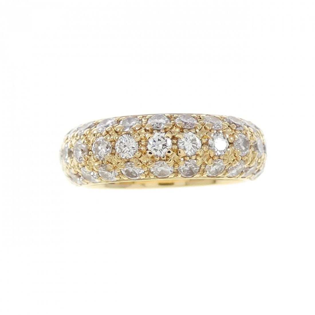 K18YG PAVE DIAMOND RING - 2