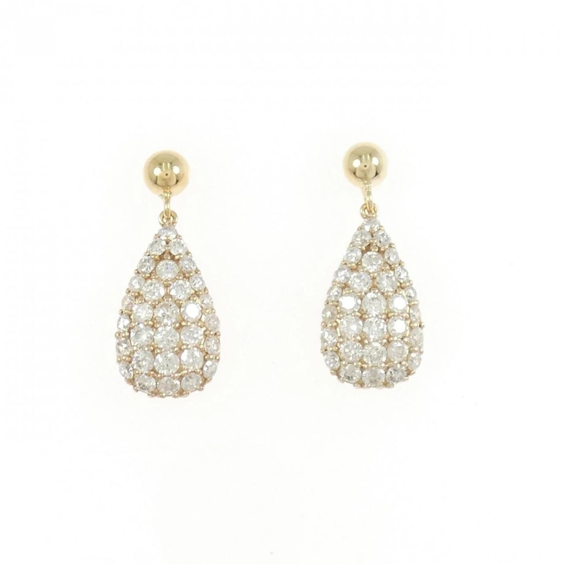K18PG K18YG DIAMOND EARRINGS: K18PG K18YG Diamond Earrings Brand: Unbranded Type: Earrings Material: K18 Pink Gold K18 Yellow Gold, Main Stone/Creation natural Color: pink gold Size: HxW: 18.8mmx7.6mm Accessories: None