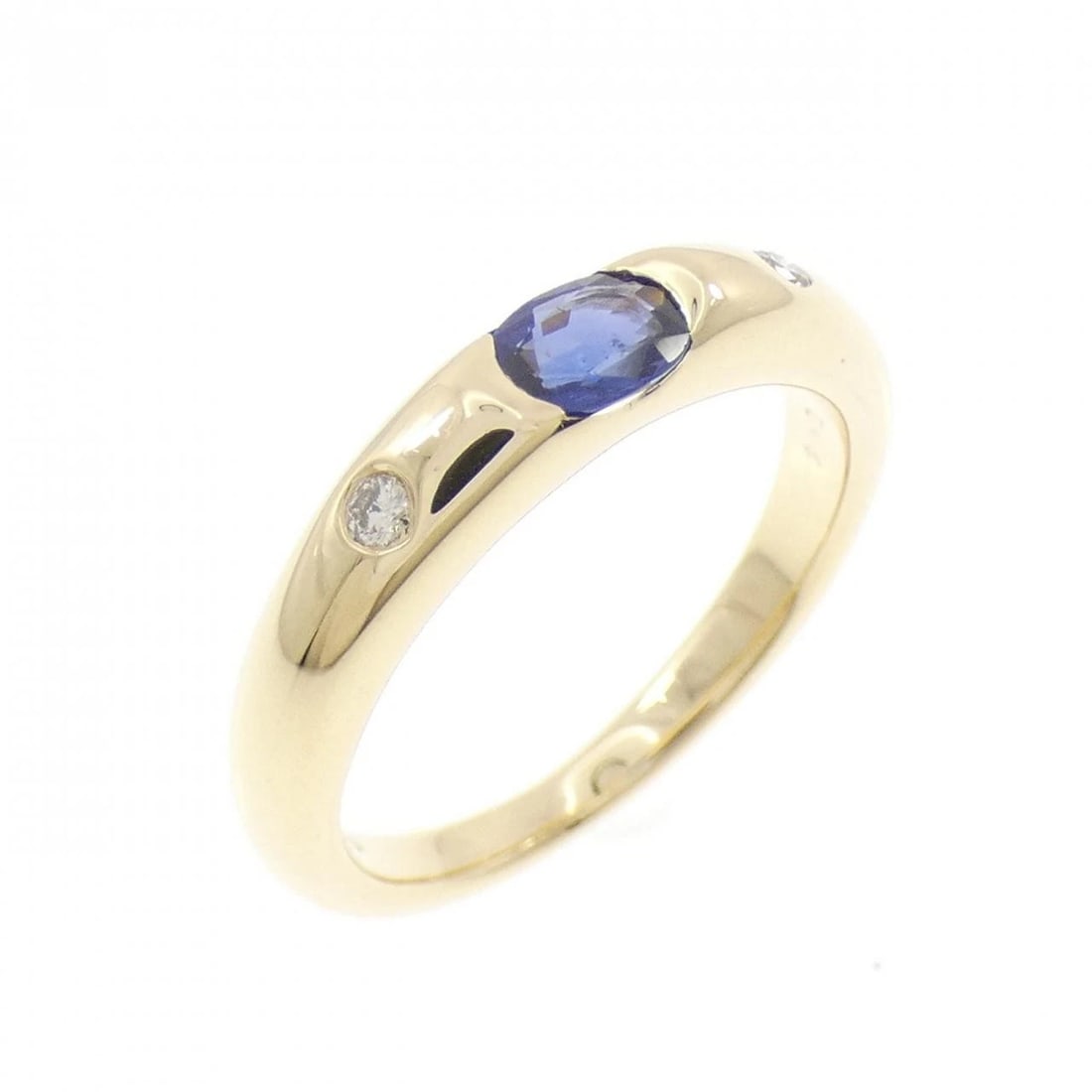 K18YG SAPPHIRE RING: K18YG Sapphire Ring Brand: Unbranded Type: Ring Material: K18 Yellow Gold, Main Stone/Creation Sapphire Color: Yellow Gold Size: 5.5 US Accessories: None Accessories Notice: When purchasin