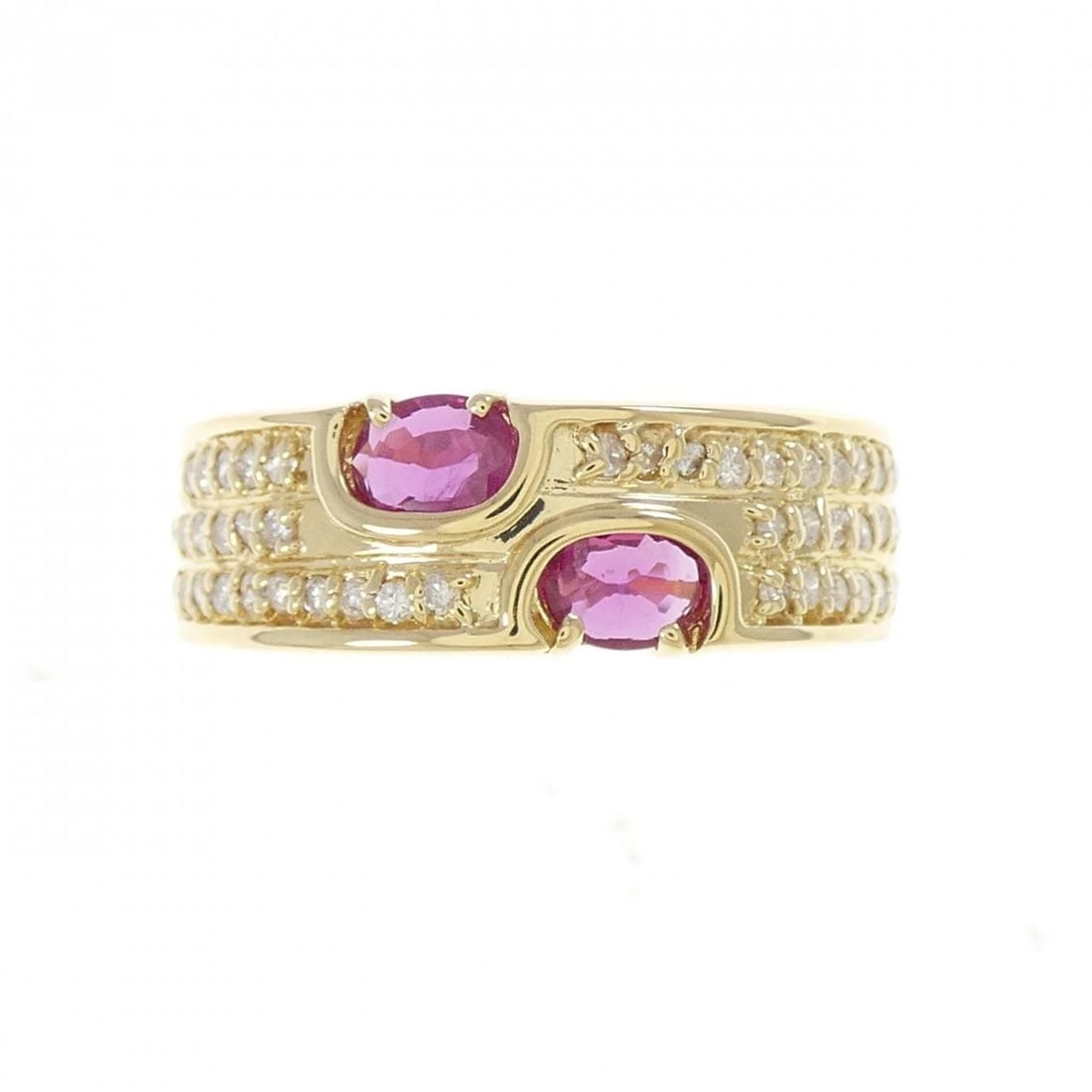 K18YG RUBY RING - 2