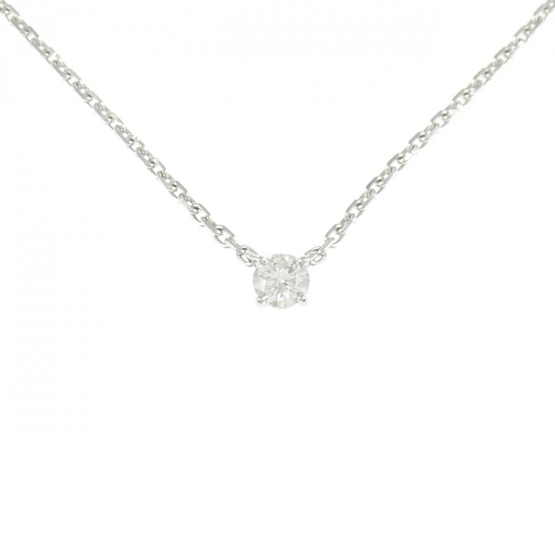 CARTIER NECKLACEG: Cartier NecklaceG Brand: Cartier Type: Necklace Material: 750 White Gold, Main Stone/Creation Natural Color: White Gold Size: ActualSize Pendant top H x W: 4.2mmx4.2mm Chain Max. W: 1.4mm 