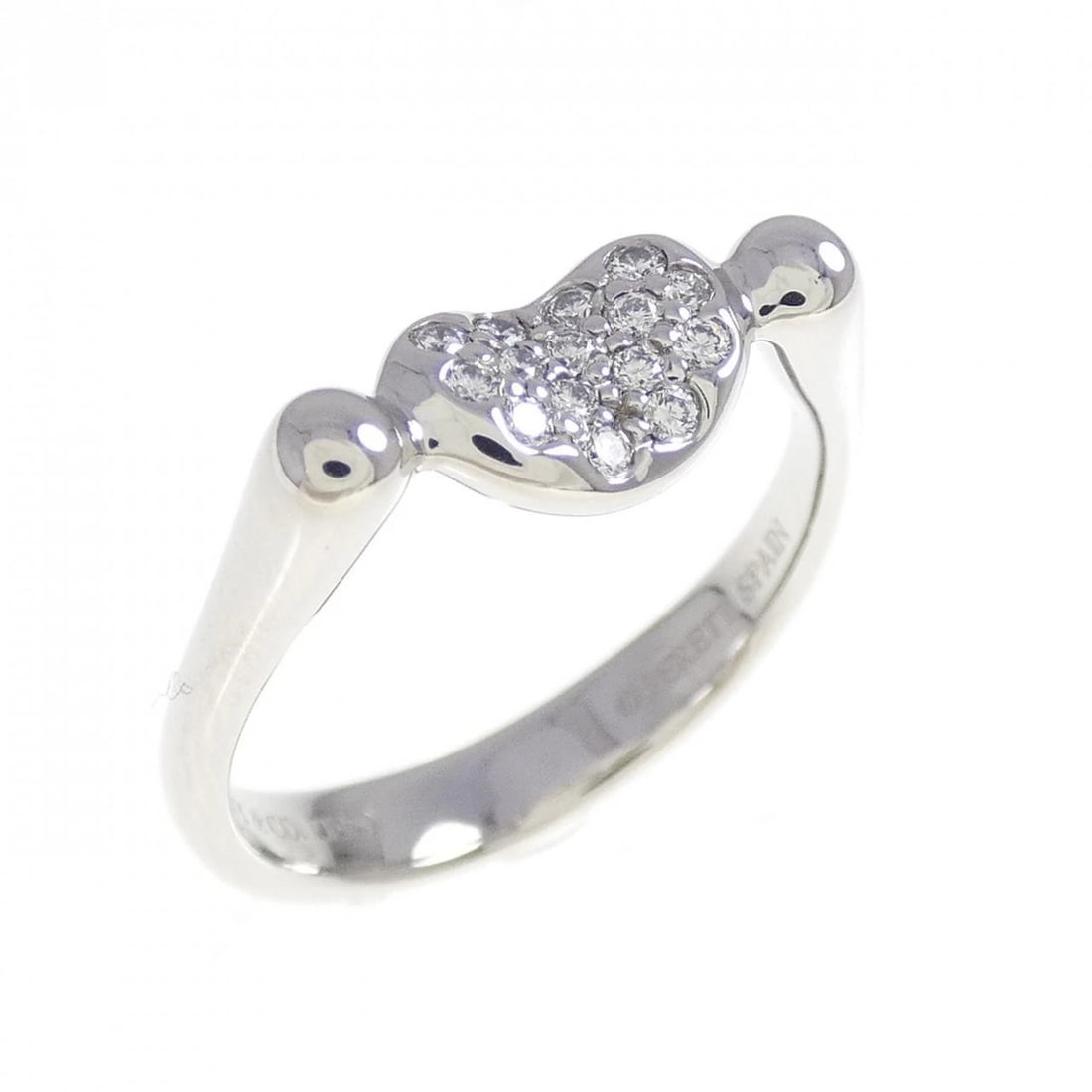 TIFFANY BEANS RING: Tiffany Beans Ring Brand: Tiffany Type: Ring Material: Platinum 950, Main Stone/Creation Natural Color: White Size: 5 (US size) Accessories: None Accessories Notice: When purchasing pre-owned