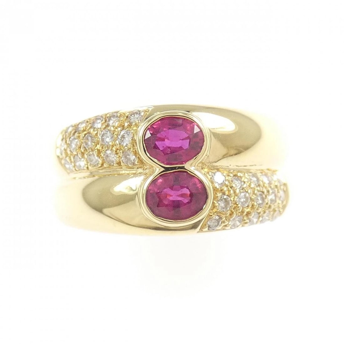 K18YG RUBY RING - 2