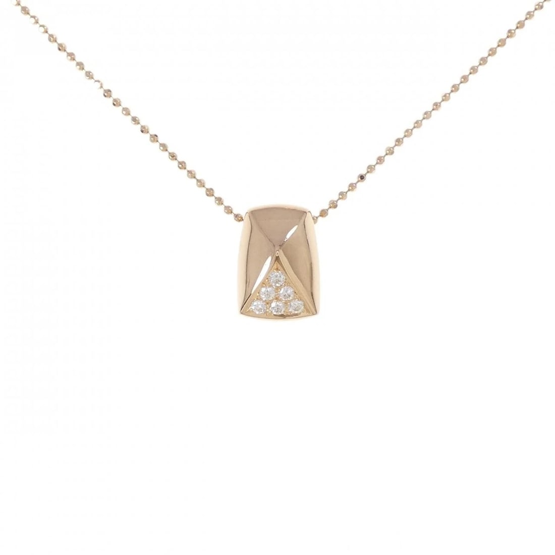 TASAKI DIAMOND NECKLACE: TASAKI Diamond Necklace Brand: TASAKI Type: Necklace Material: K18 Pink Gold, Main Stone/Creation Natural Color: Pink Gold Size: 42cm, ActualSize Pendant top H x W: 13.8mmx9.9mm Chain Max. W: