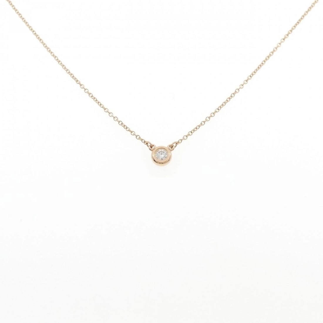 TIFFANY & CO. BY THE YARD NECKLACE: Tiffany & Co. By the Yard Necklace Brand: Tiffany Type: Necklace Material: 750 Pink Gold, Main Stone/Creation Natural Color: Pink Gold Size: ActualSize Diameter: 5.2mm Chain Max. W: 1.1mm 