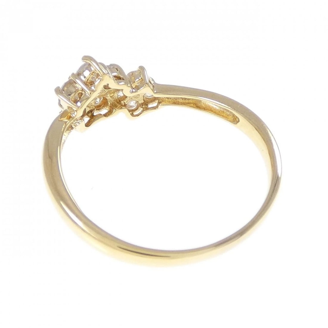 K18YG FLOWER DIAMOND RING - 3
