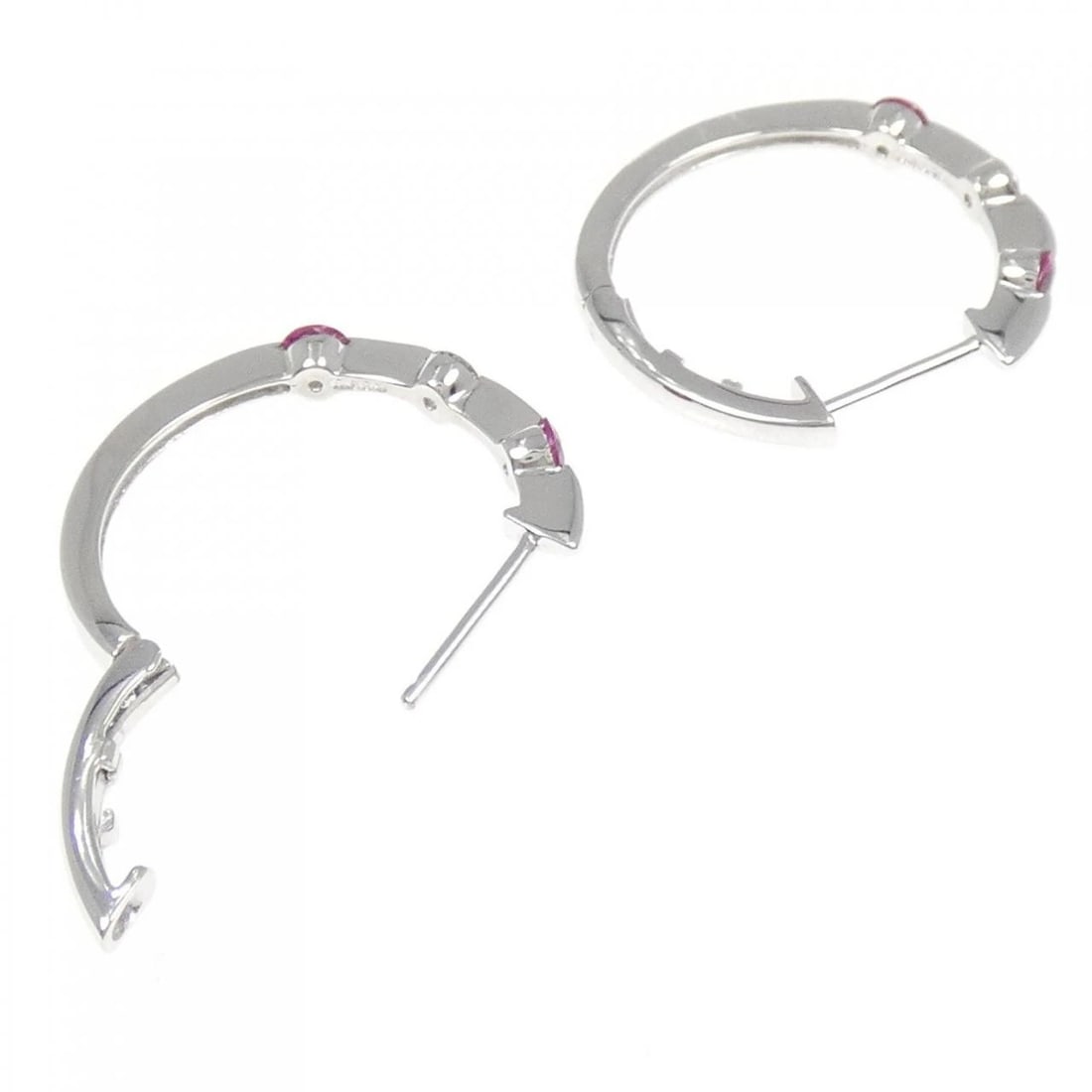 K18WG RUBY EARRINGS - 3