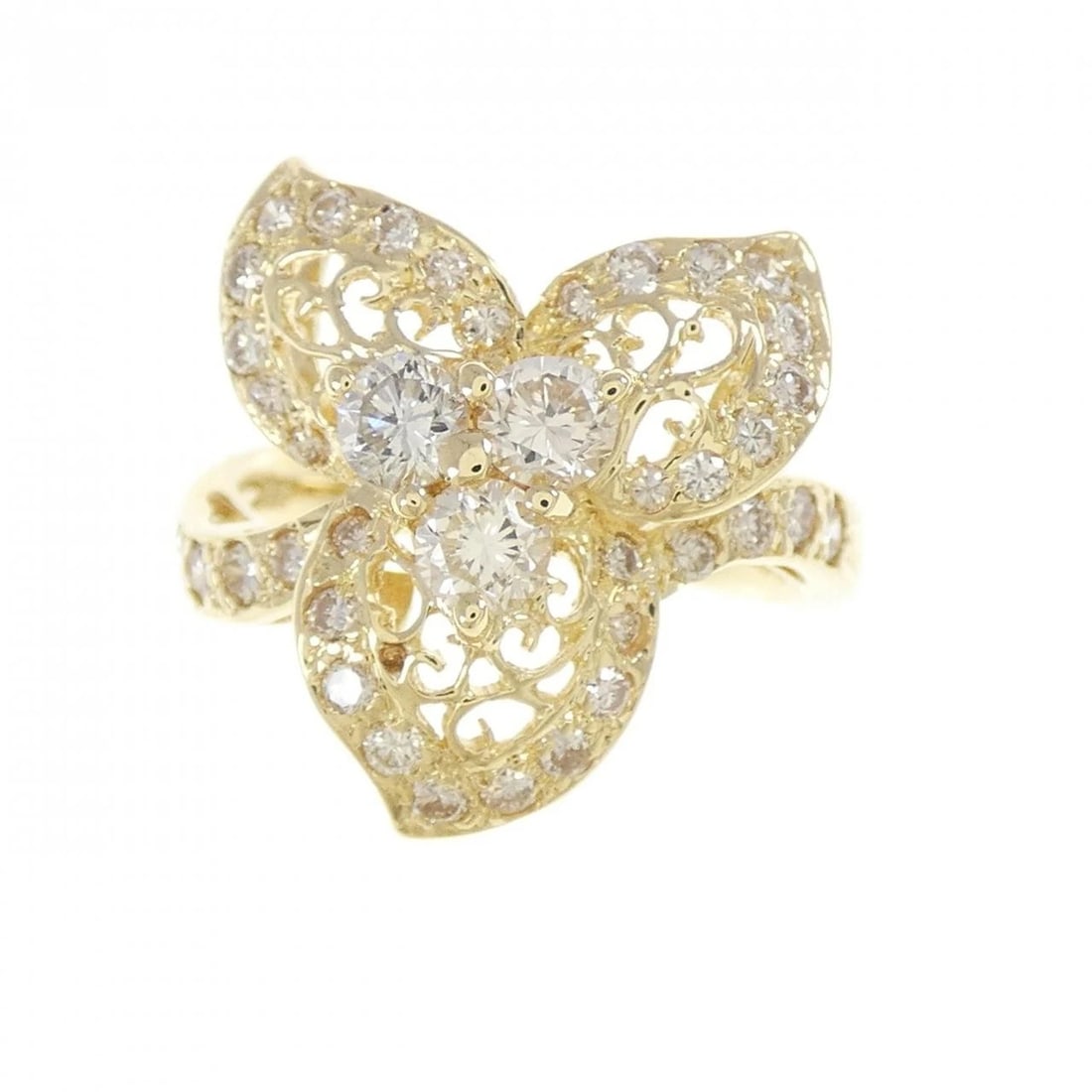 K18YG DIAMOND RING - 2