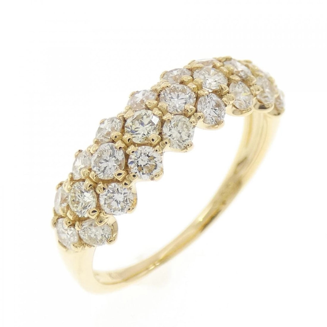 K18YG DIAMOND RING: K18YG Diamond Ring Brand: Unbranded Type: Ring Material: K18 Yellow Gold, Main Stone/Creation Natural Color: Yellow Gold Size: 7 US Accessories: None Accessories Notice: When purchasing pr