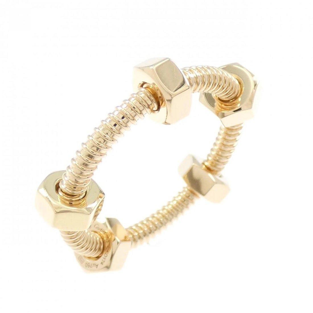 CARTIER ECROU RING: Cartier Ecrou Ring Brand: Cartier Type: Ring Material: 750 Pink Gold, Color: Pink Gold Size: 6.5-7 (US size) Accessories: None Accessories Notice: When purchasing pre-owned goods, please