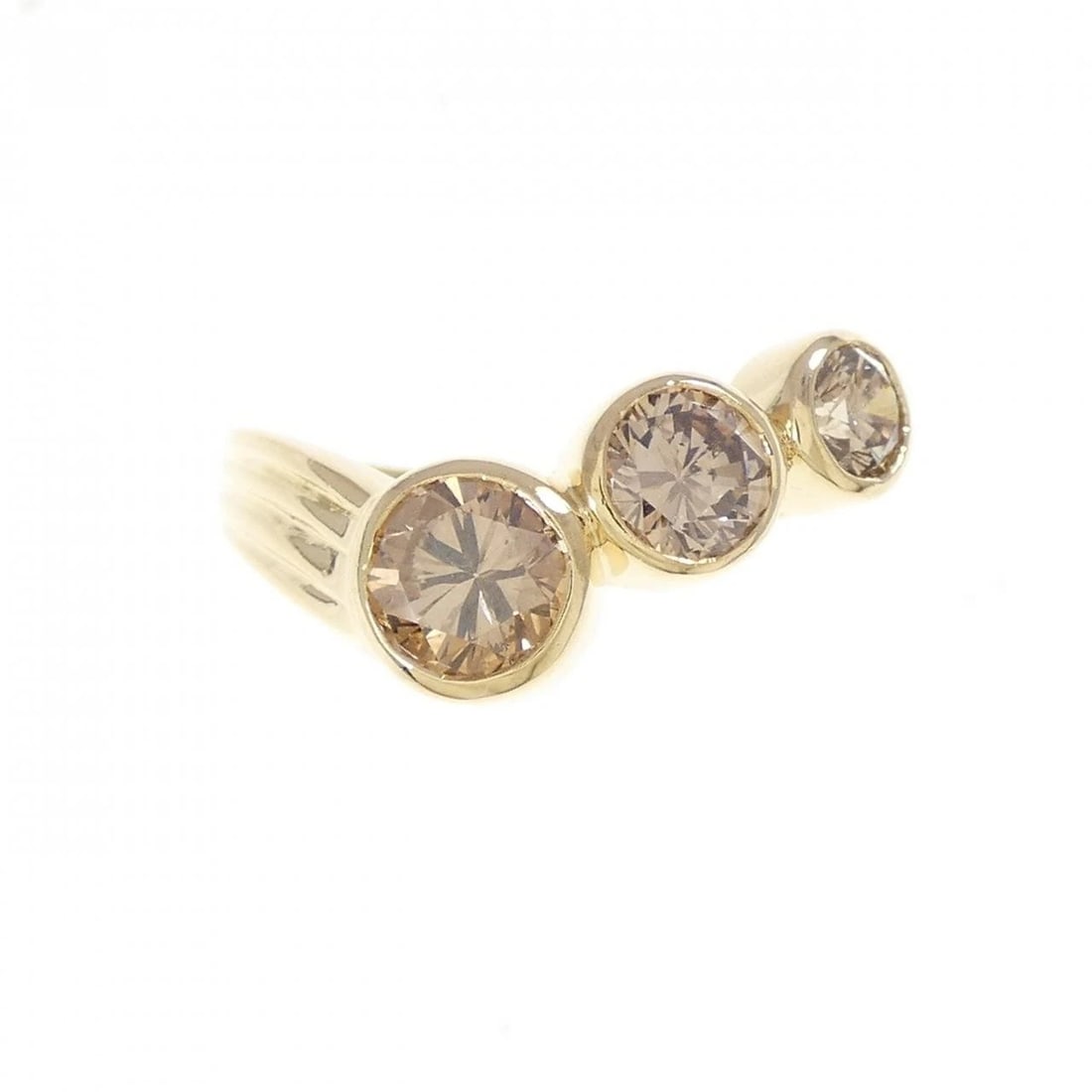 K18YG DIAMOND RING - 2