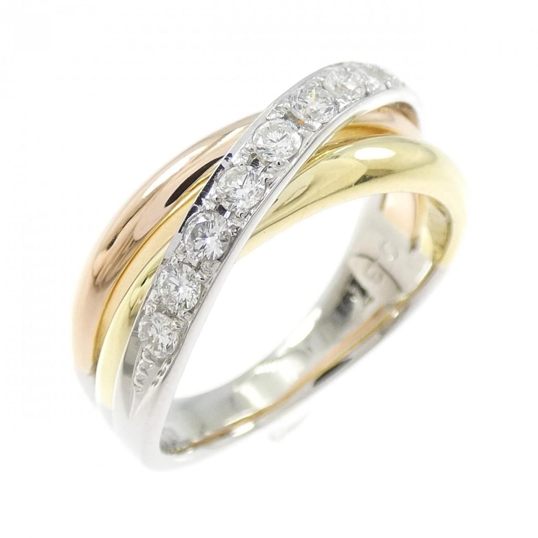 PT900 K18YG K18PG DIAMOND RING: PT900 K18YG K18PG Diamond Ring Brand: Unbranded Type: Ring Material: Platinum 900 Platinum K18 Yellow Gold K18 Pink Gold, Main Stone/Creation Natural Color: Yellow GoldPink Gold Size: 6.5-7 (