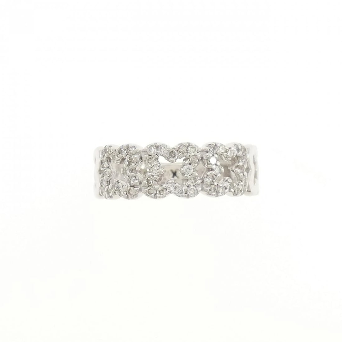 K18WG DIAMOND RING - 2