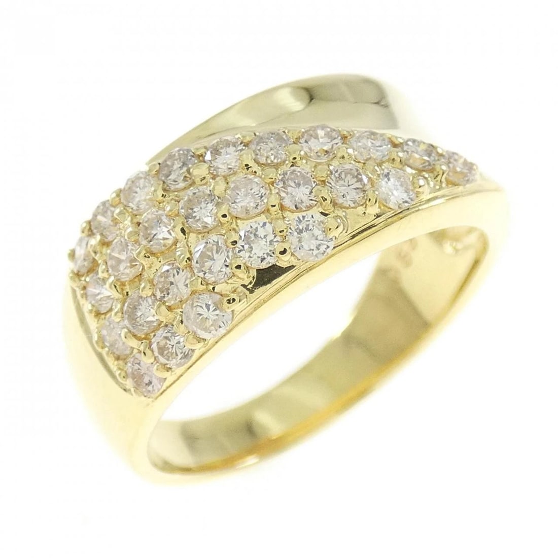 K18YG DIAMOND RING: K18YG Diamond Ring Brand: Unbranded Type: Ring Material: K18 Yellow Gold, Main Stone/Creation natural Color: Yellow Gold Size: 6 US Accessories: None Accessories Notice: When purchasing pr