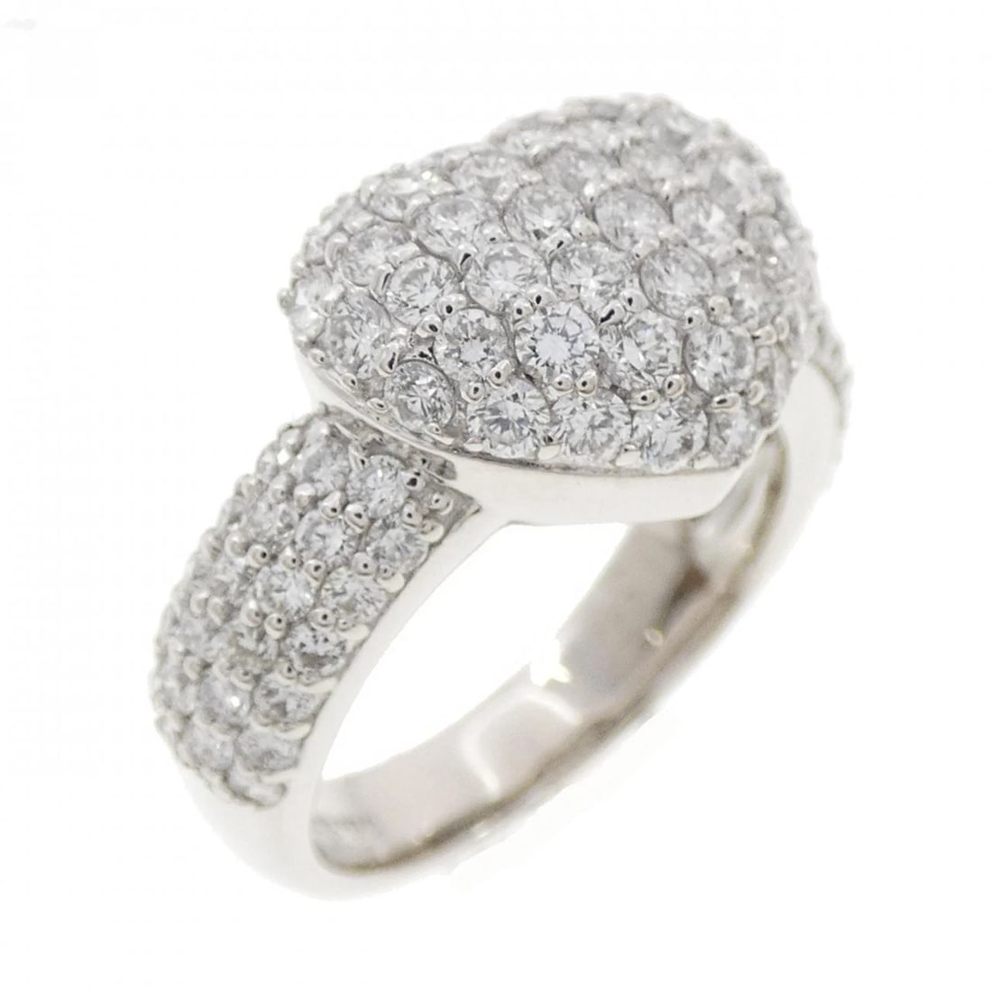 PONTE VECCHIO HEART RING: Ponte Vecchio Heart Ring Brand: Ponte Vecchio Type: Ring Material: K18 White Gold, Main Stone/Creation Natural Color: White Size: 4.5 (US size) Accessories: None Accessories Notice: When p