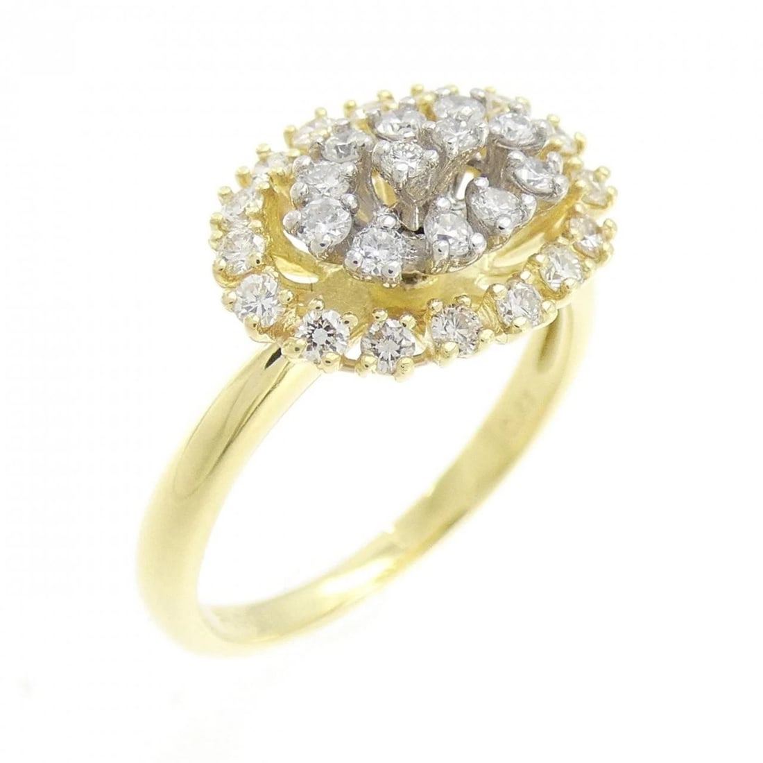 K18YG PT900 DIAMOND RING: K18YG PT900 Diamond Ring Brand: Unbranded Type: Ring Material: K18 Yellow Gold Platinum 900 Platinum, Main Stone/Creation natural Color: Yellow Gold Size: 5.5-6 US Accessories: None Access