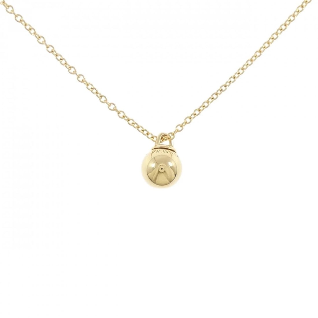 TIFFANY&CO. BALL NECKLACE: TIFFANY&Co. Ball Necklace Brand: TIFFANY&Co. Type: Necklace Material: 750 yellow gold, Color: yellow gold Size: 40?46cmActual Size Pendant length approx. x width approx.: 10.9mmx7.6mm Chain