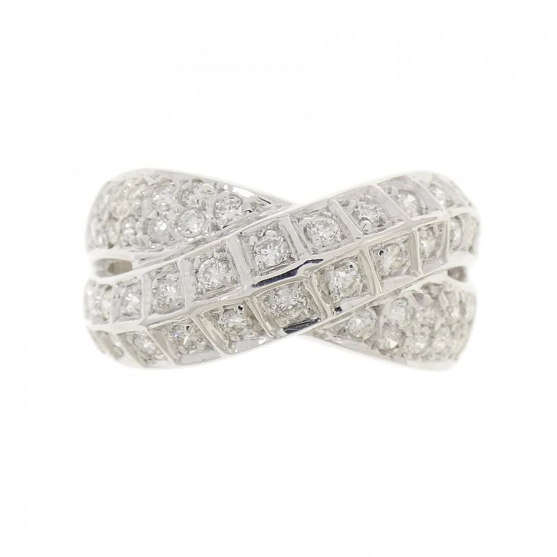 K18WG DIAMOND RING - 2