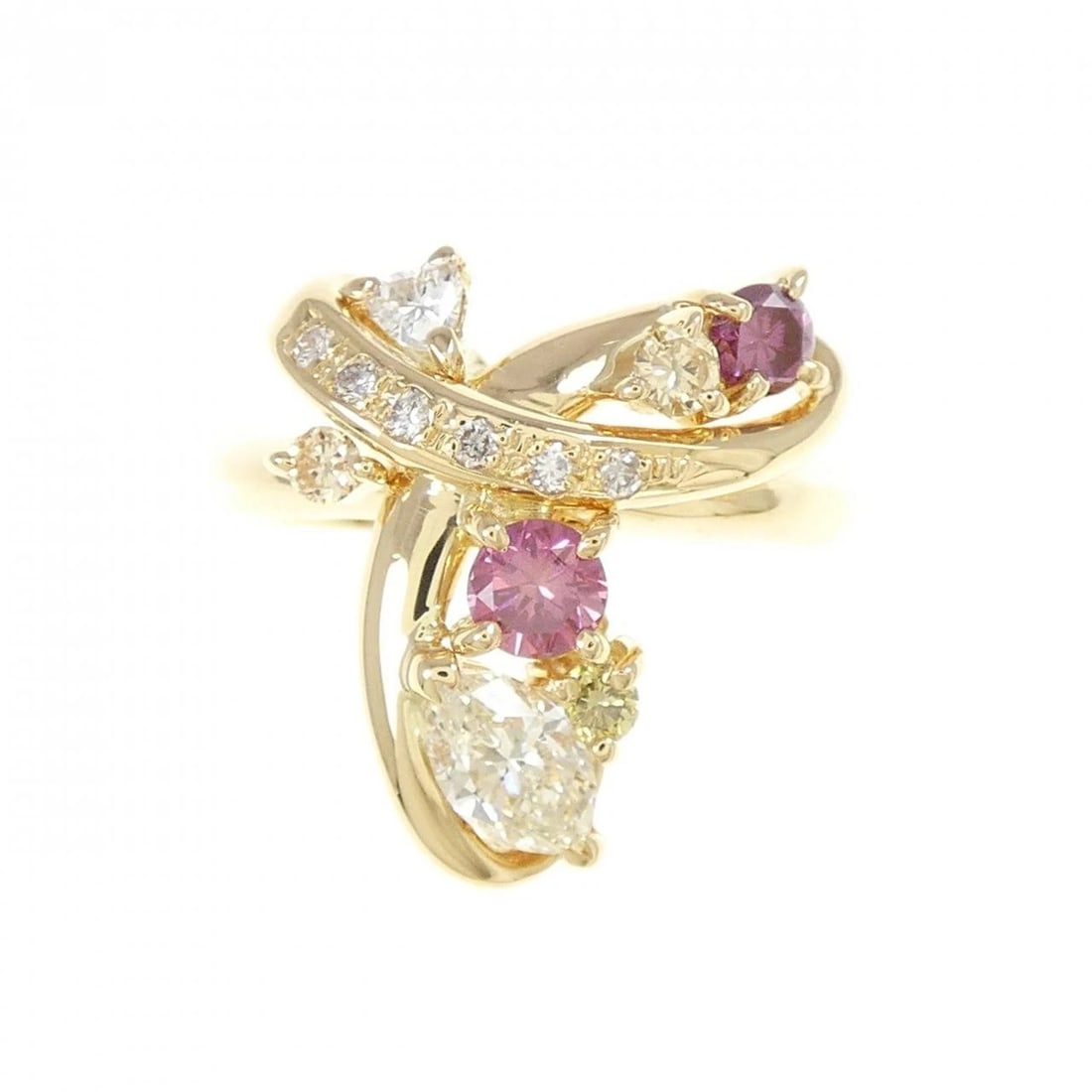 K18YG DIAMOND RING - 2